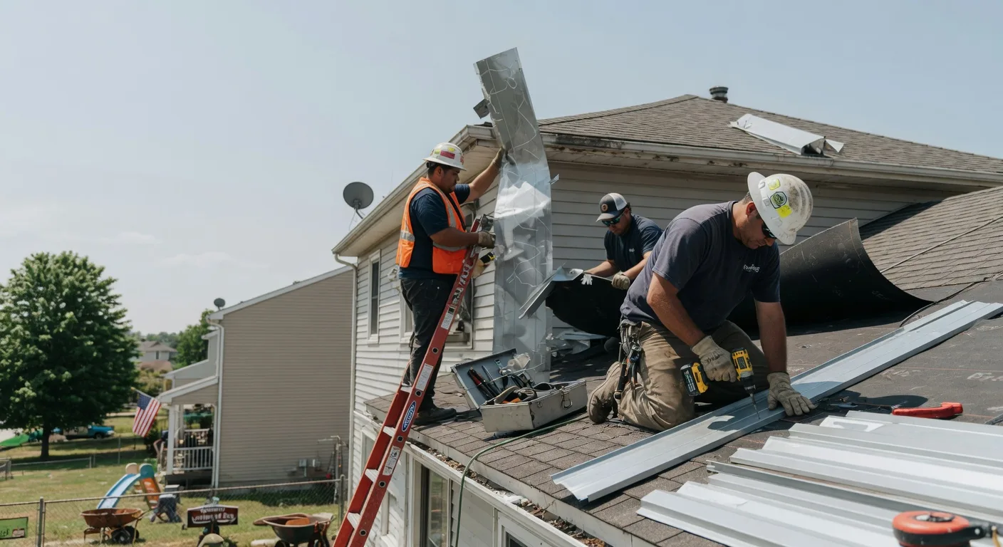Storm Damage Metal Roof Repair in Sharon Springs, KS